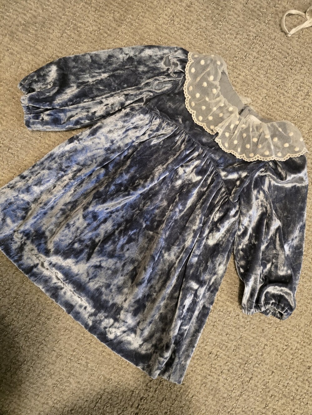 Zara Light Blue dress with white collar